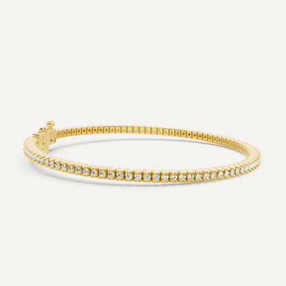 1 ctw Round Diamond Channel Set Tennis Bracelet - Lotus Diamond