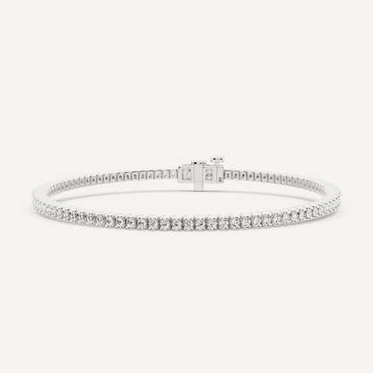 1 ctw Round Diamond Channel Set Tennis Bracelet - Lotus Diamond