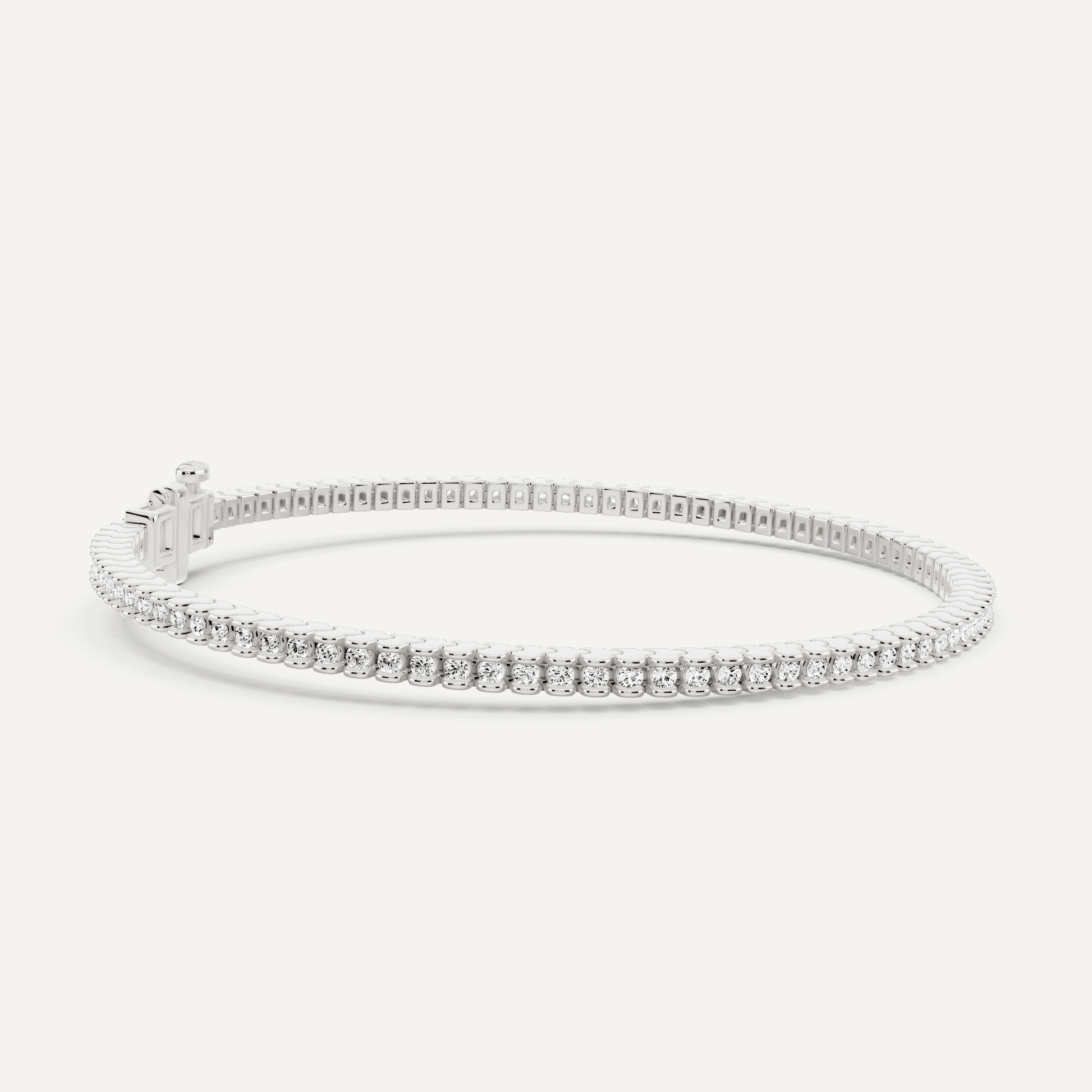 1 ctw Round Diamond Channel Set Tennis Bracelet - Lotus Diamond