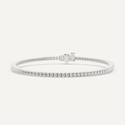 1 ctw Round Diamond Channel Set Tennis Bracelet - Lotus Diamond