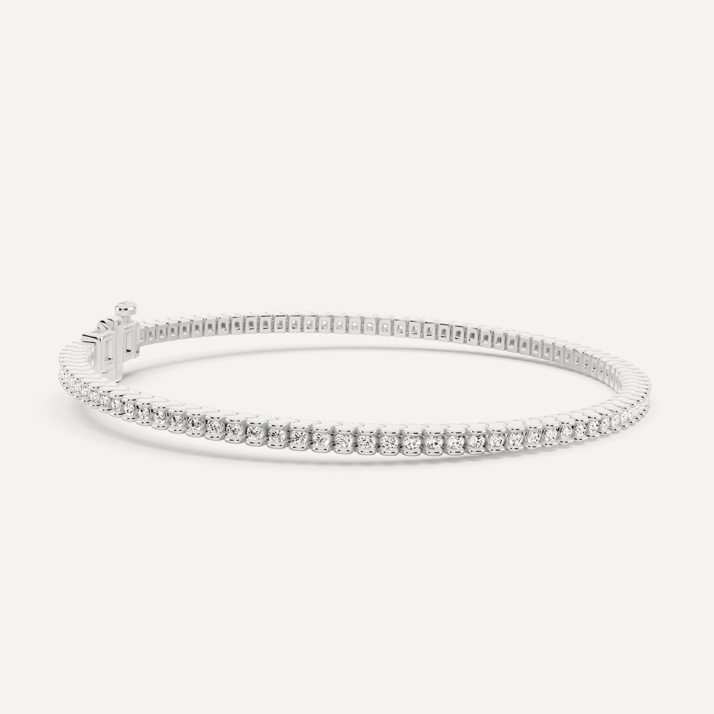 1 ctw Round Diamond Channel Set Tennis Bracelet - Lotus Diamond