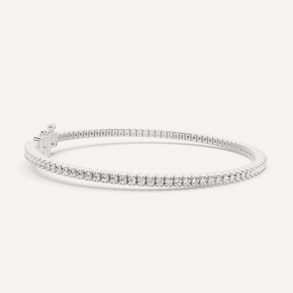 1 ctw Round Diamond Channel Set Tennis Bracelet - Lotus Diamond
