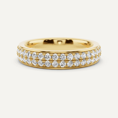 1 ctw Round Diamond Double Row Eternity Band - Lotus Diamond