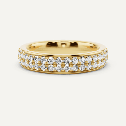 1 ctw Round Diamond Double Row Eternity Band - Lotus Diamond