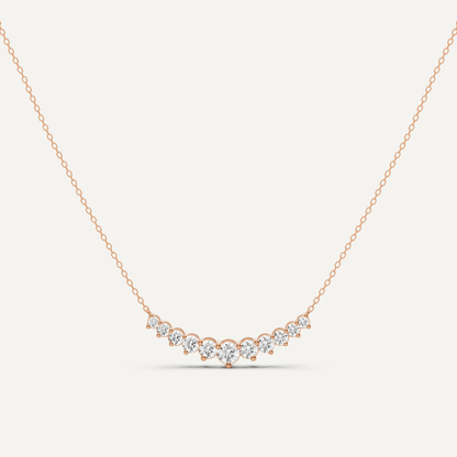 1 ctw Round Diamond Eleven Stone Fashion Necklace - Lotus Diamond