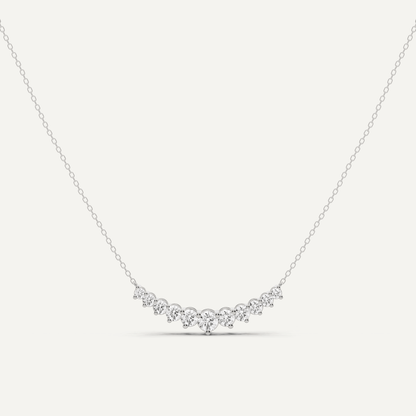 1 ctw Round Diamond Eleven Stone Fashion Necklace - Lotus Diamond