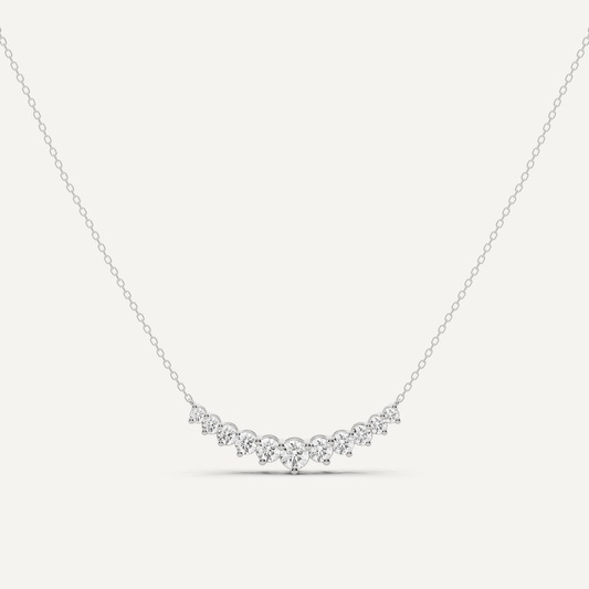 1 ctw Round Diamond Eleven Stone Fashion Necklace - Lotus Diamond