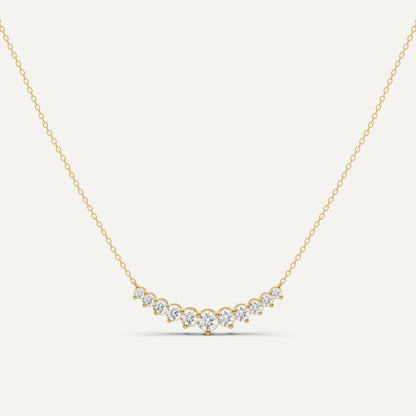 1 ctw Round Diamond Eleven Stone Fashion Necklace - Lotus Diamond