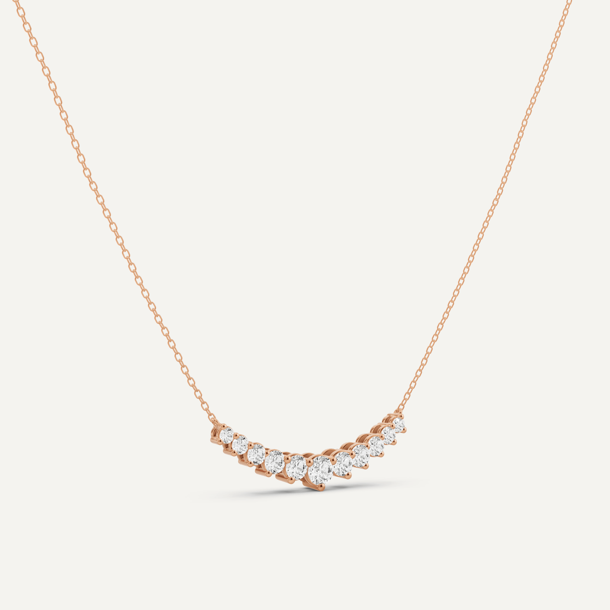 1 ctw Round Diamond Eleven Stone Fashion Necklace - Lotus Diamond