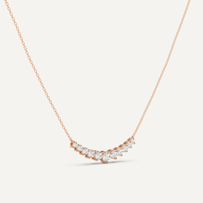 1 ctw Round Diamond Eleven Stone Fashion Necklace - Lotus Diamond