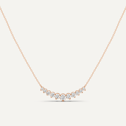 1 ctw Round Diamond Eleven Stone Fashion Necklace - Lotus Diamond