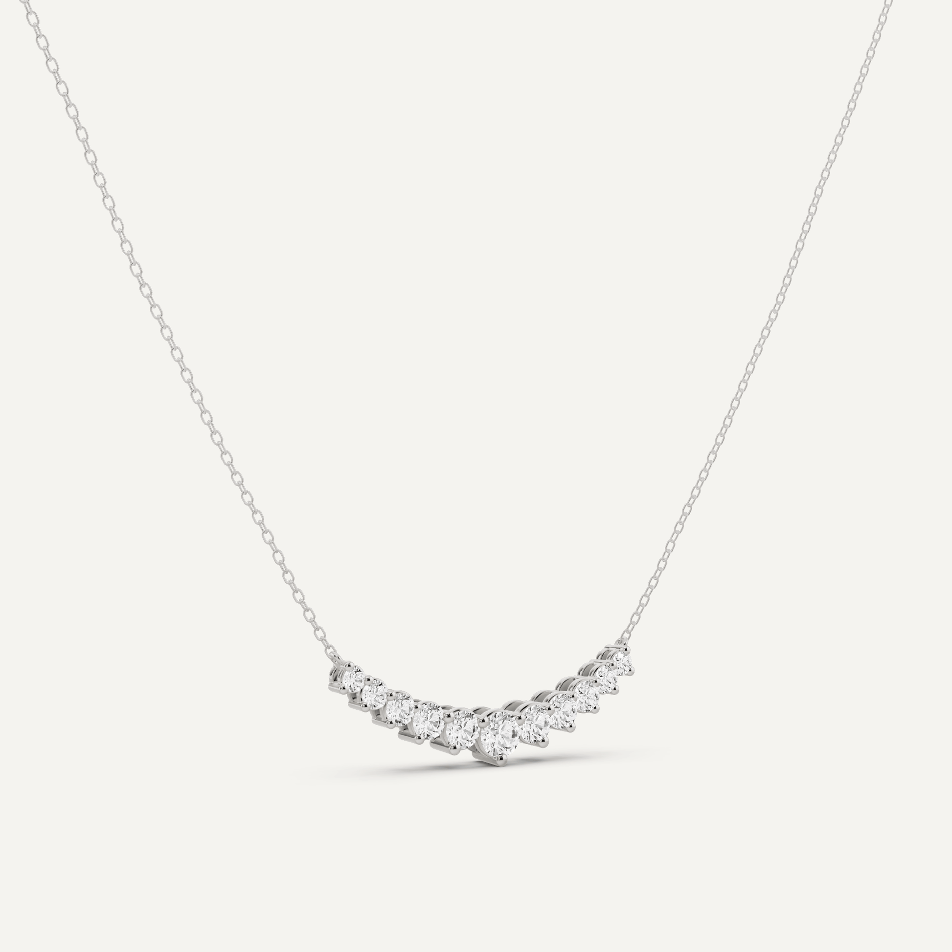 1 ctw Round Diamond Eleven Stone Fashion Necklace - Lotus Diamond