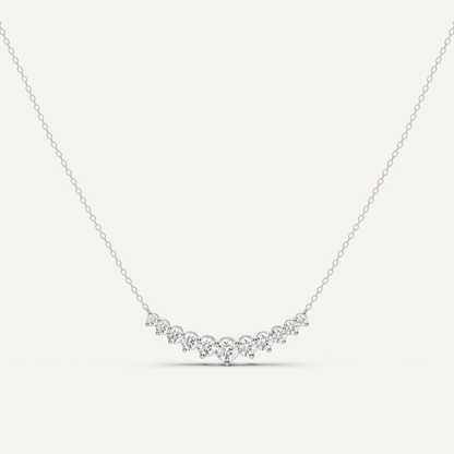 1 ctw Round Diamond Eleven Stone Fashion Necklace - Lotus Diamond