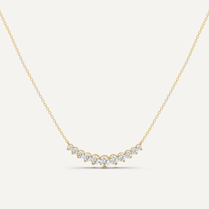 1 ctw Round Diamond Eleven Stone Fashion Necklace - Lotus Diamond