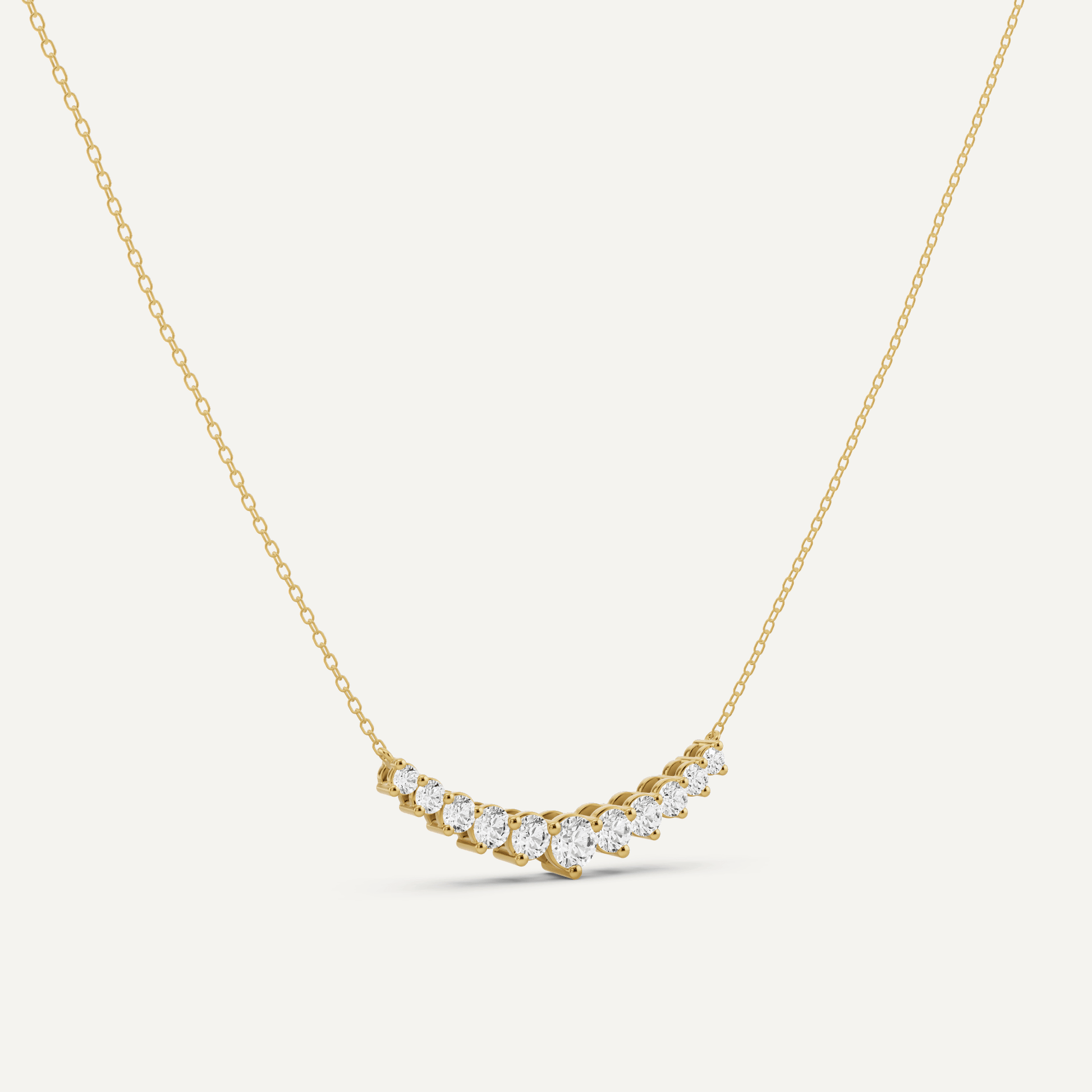 1 ctw Round Diamond Eleven Stone Fashion Necklace - Lotus Diamond
