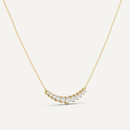 1 ctw Round Diamond Eleven Stone Fashion Necklace - Lotus Diamond