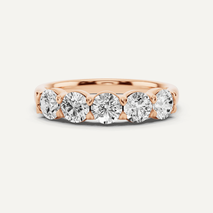 1 ctw Round Diamond Five Stone Anniversary Band - Lotus Diamond