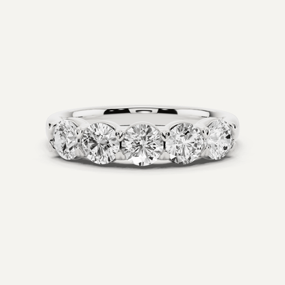 1 ctw Round Diamond Five Stone Anniversary Band - Lotus Diamond