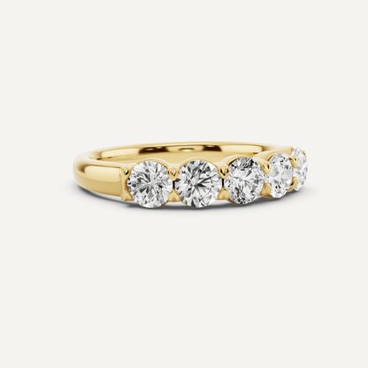1 ctw Round Diamond Five Stone Anniversary Band - Lotus Diamond