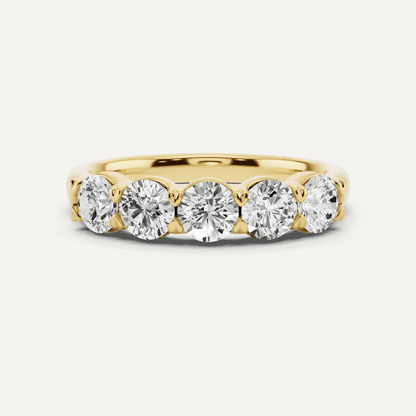 1 ctw Round Diamond Five Stone Anniversary Band - Lotus Diamond