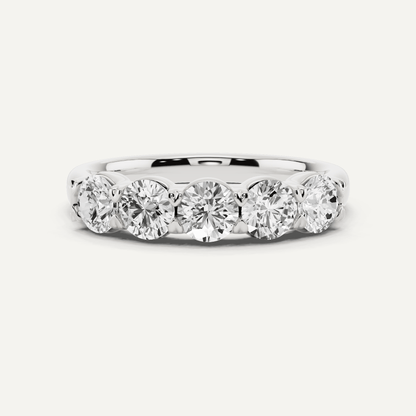 1 ctw Round Diamond Five Stone Anniversary Band - Lotus Diamond