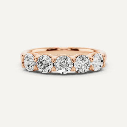 1 ctw Round Diamond Five Stone Anniversary Band - Lotus Diamond