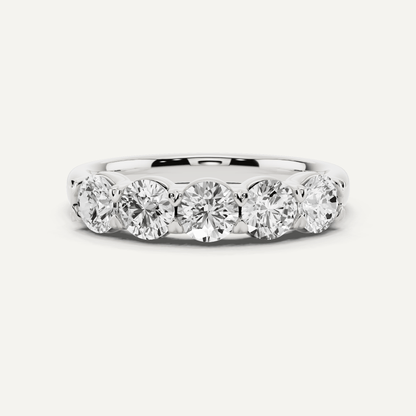 1 ctw Round Diamond Five Stone Anniversary Band - Lotus Diamond