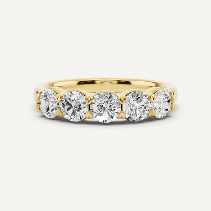 1 ctw Round Diamond Five Stone Anniversary Band - Lotus Diamond