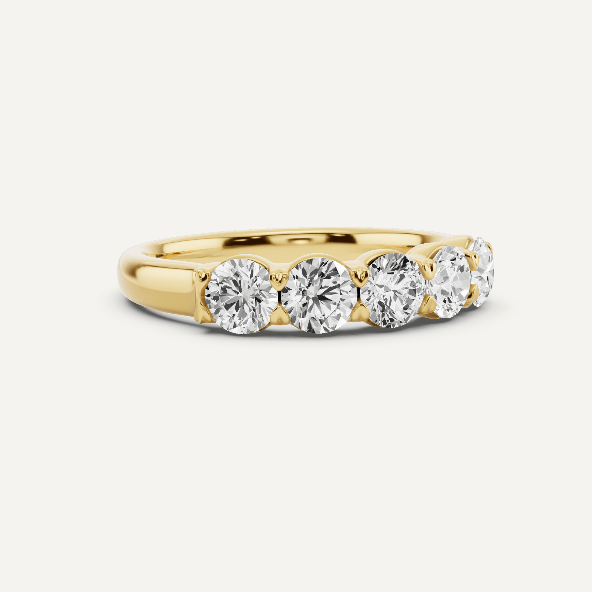 1 ctw Round Diamond Five Stone Anniversary Band - Lotus Diamond