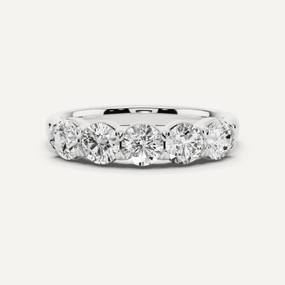 1 ctw Round Diamond Five Stone Anniversary Band - Lotus Diamond