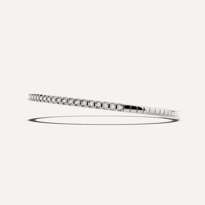 1 ctw Round Diamond Flex Bangle Bracelet - Lotus Diamond