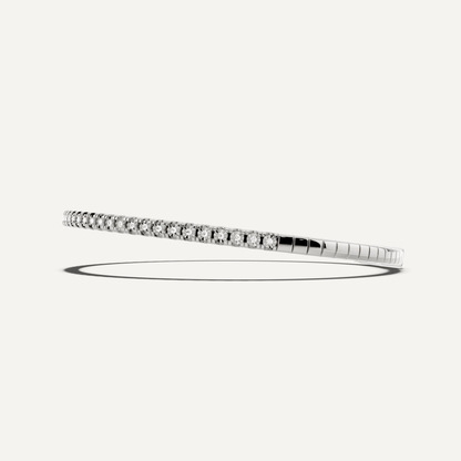 1 ctw Round Diamond Flex Bangle Bracelet - Lotus Diamond