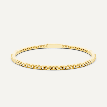 1 ctw Round Diamond Flex Bangle Bracelet - Lotus Diamond