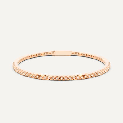 1 ctw Round Diamond Flex Bangle Bracelet - Lotus Diamond