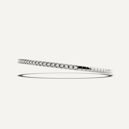 1 ctw Round Diamond Flex Bangle Bracelet - Lotus Diamond