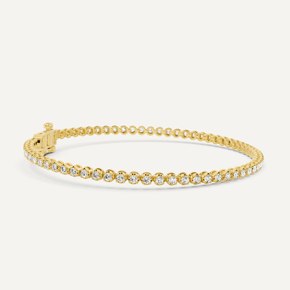 1 ctw Round Diamond Four Prong Petite Tennis Bracelet - Lotus Diamond