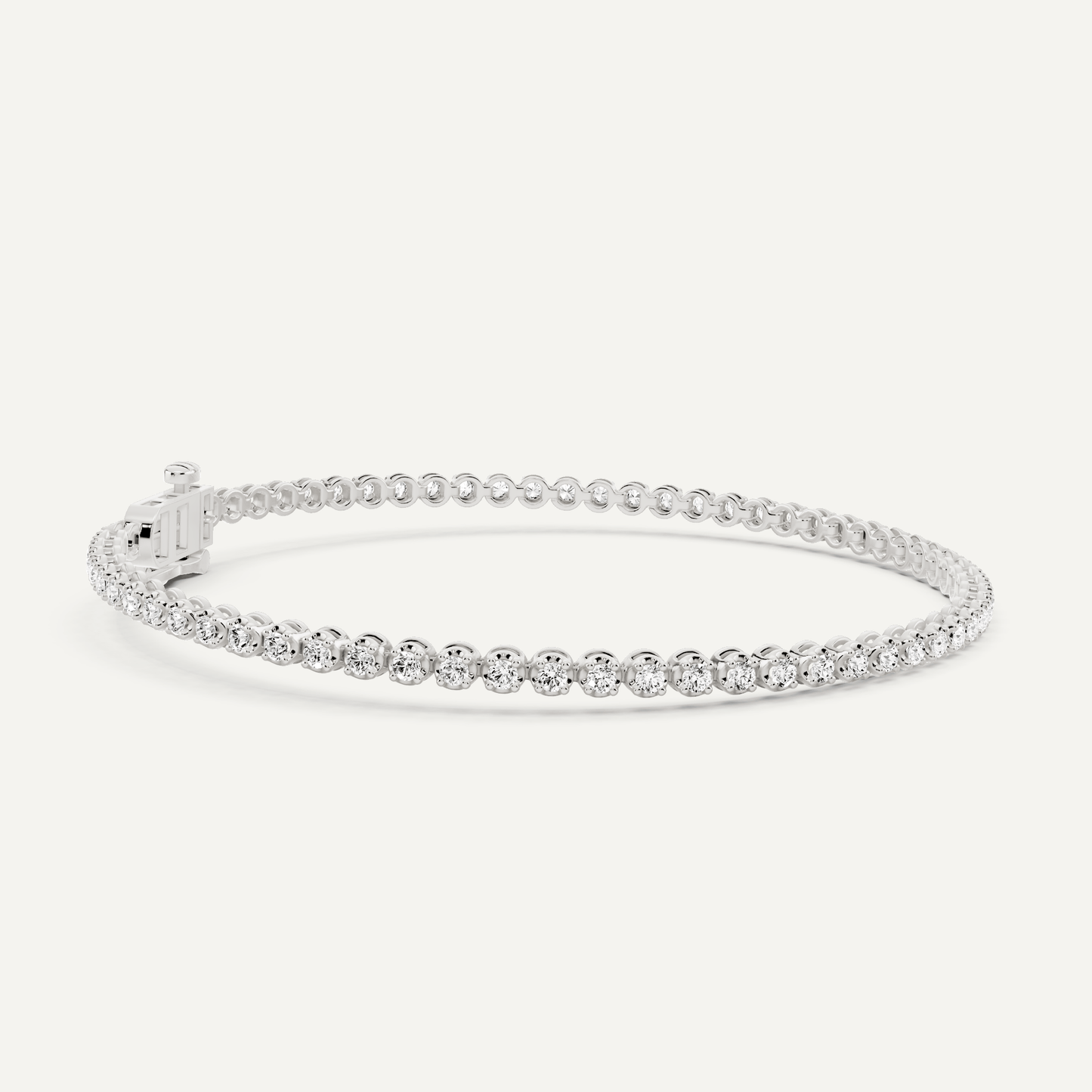 1 ctw Round Diamond Four Prong Petite Tennis Bracelet - Lotus Diamond