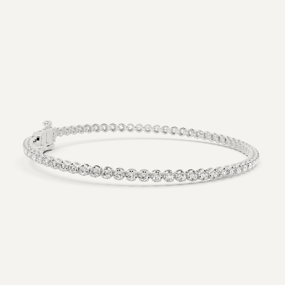 1 ctw Round Diamond Four Prong Petite Tennis Bracelet - Lotus Diamond