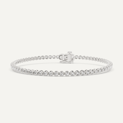 1 ctw Round Diamond Four Prong Petite Tennis Bracelet - Lotus Diamond