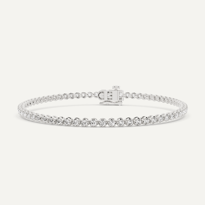1 ctw Round Diamond Four Prong Petite Tennis Bracelet - Lotus Diamond