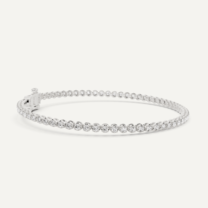 1 ctw Round Diamond Four Prong Petite Tennis Bracelet - Lotus Diamond