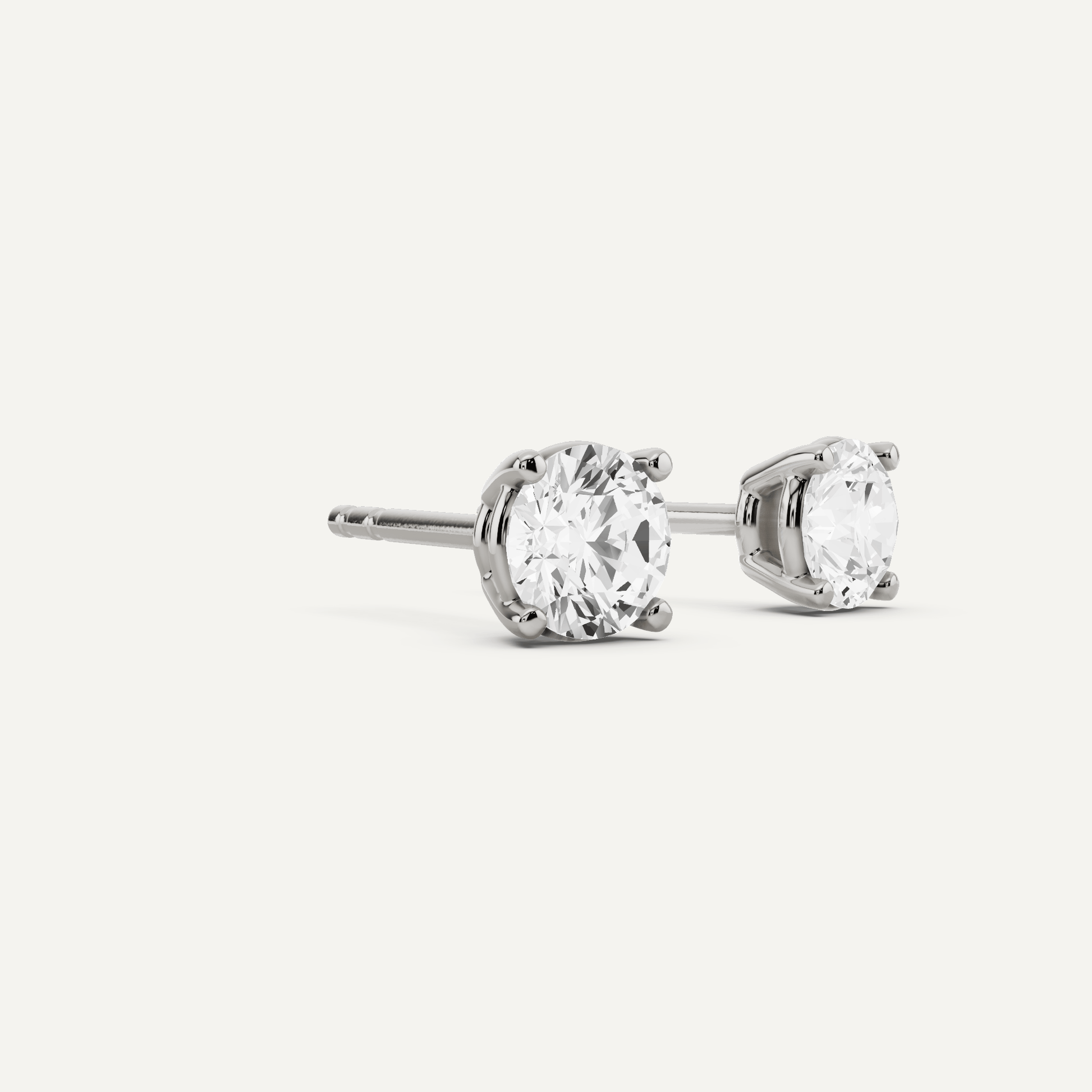 1 ctw Round Diamond Four Prong Stud Earrings - Lotus Diamond