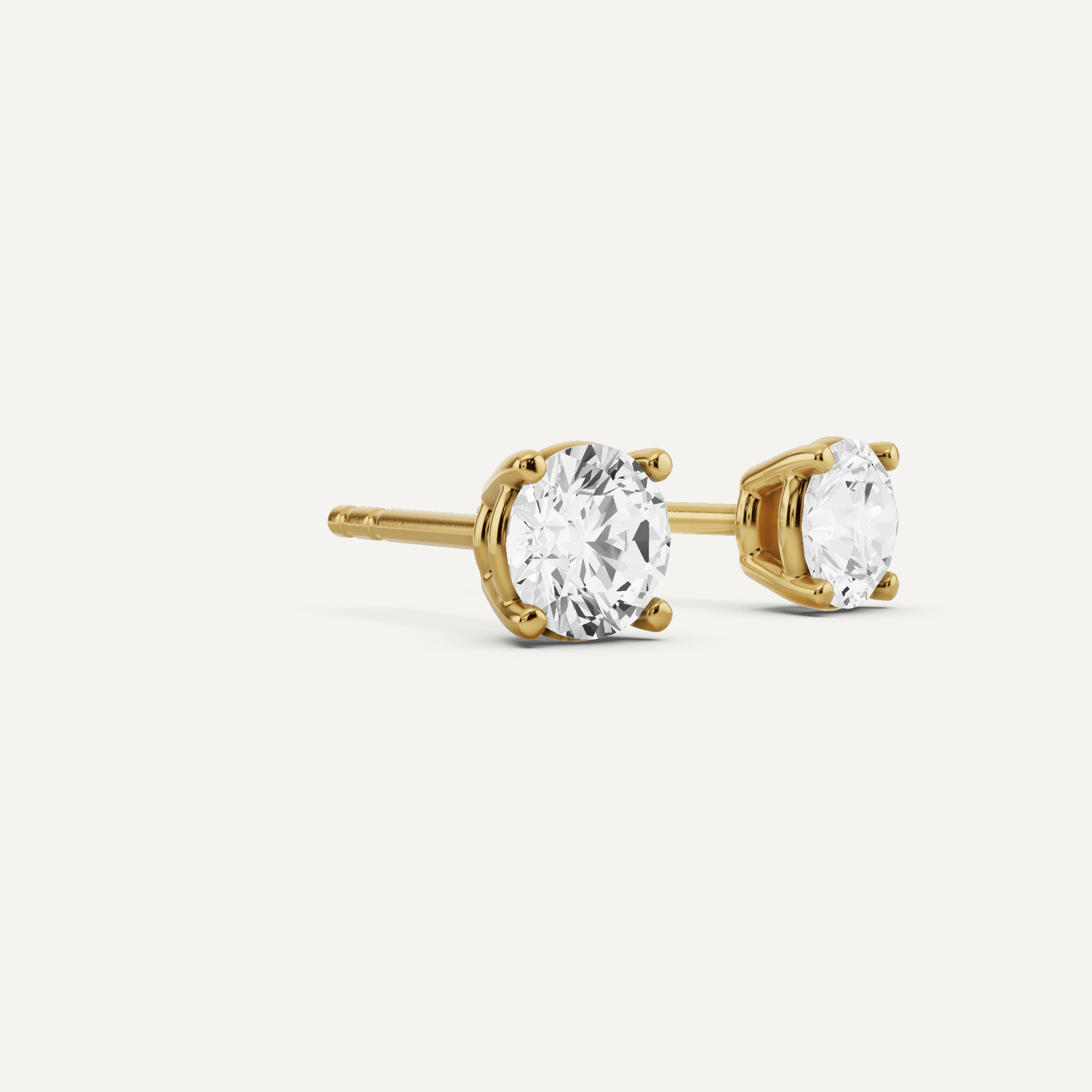 1 ctw Round Diamond Four Prong Stud Earrings - Lotus Diamond