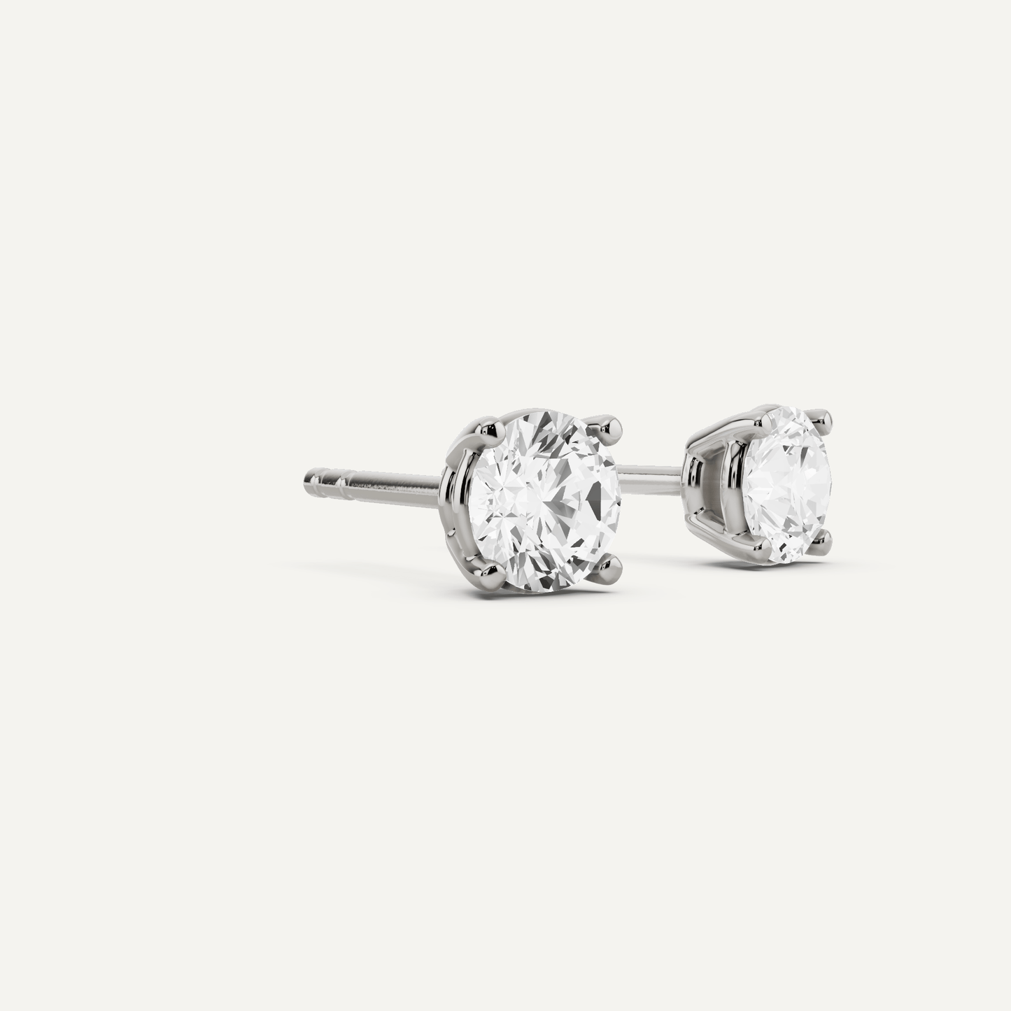 1 ctw Round Diamond Four Prong Stud Earrings - Lotus Diamond