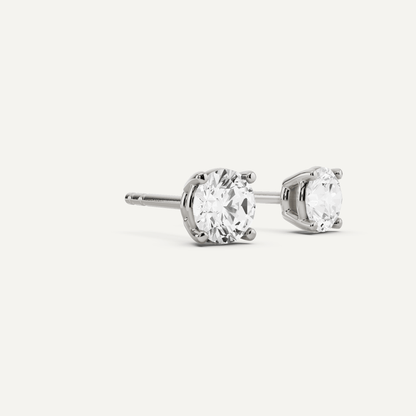 1 ctw Round Diamond Four Prong Stud Earrings - Lotus Diamond
