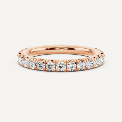 1 ctw Round Diamond French Pave Eternity Band - Lotus Diamond