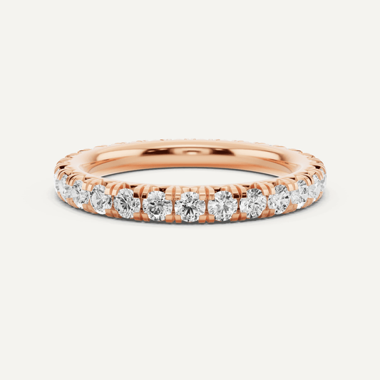 1 ctw Round Diamond French Pave Eternity Band - Lotus Diamond