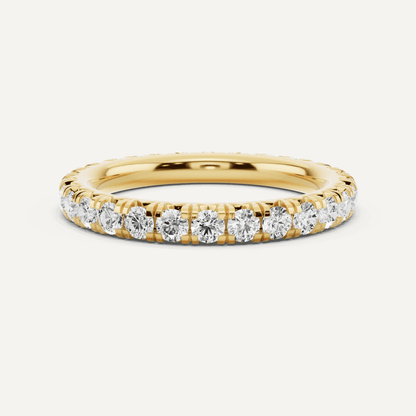 1 ctw Round Diamond French Pave Eternity Band - Lotus Diamond