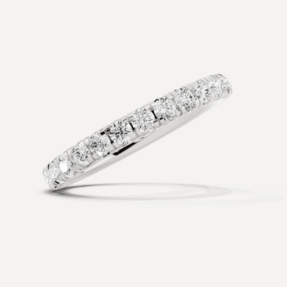 1 ctw Round Diamond French Pave Eternity Band - Lotus Diamond