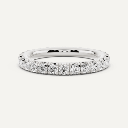 1 ctw Round Diamond French Pave Eternity Band - Lotus Diamond